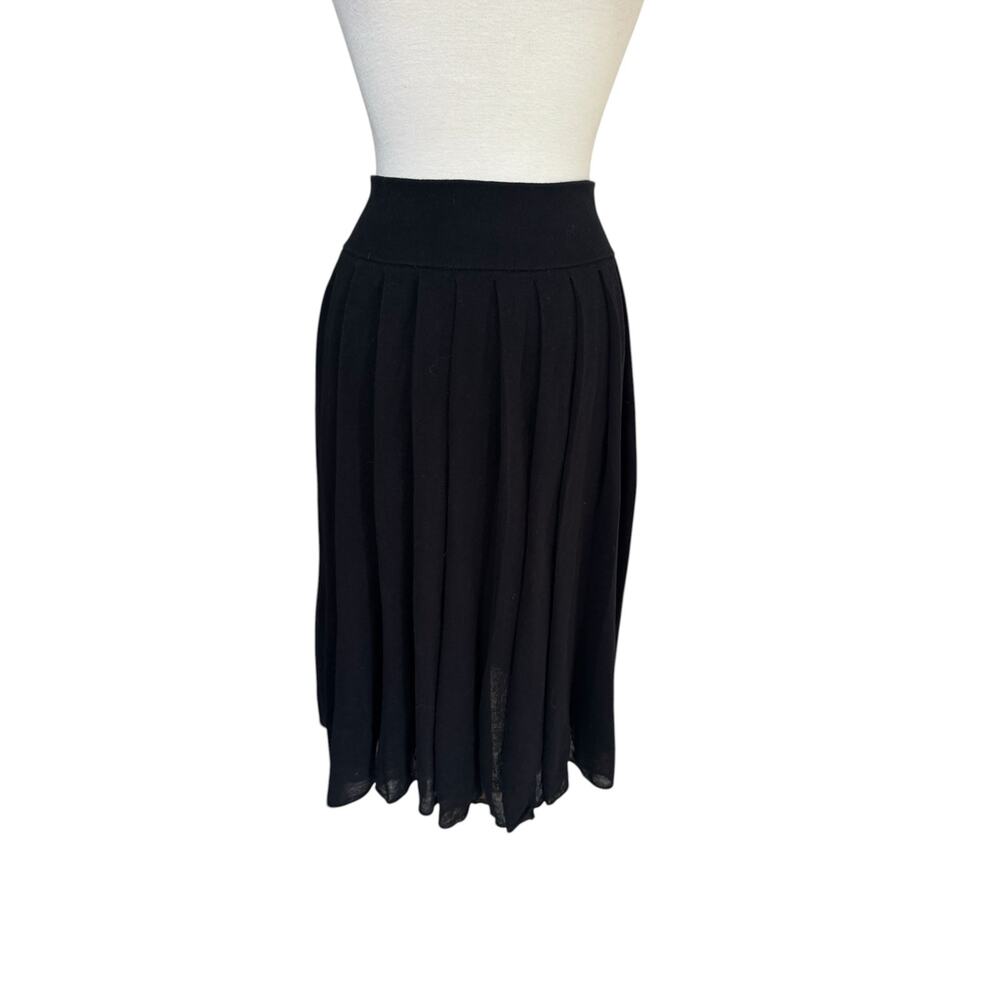 RALPH LAUREN LRL 100% Cotton Pull On Pleated Knit Skirt Sz Medium Elastic Waist